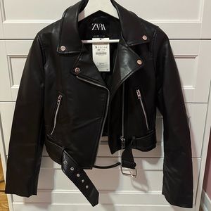 COPY - Zara small leather jacket faux